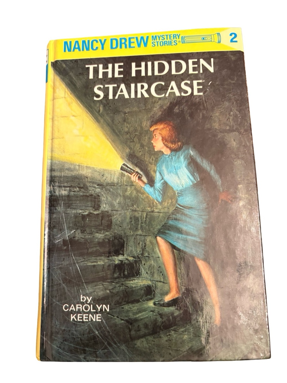 Nancy Drew The Hidden Staircase Vintage Hardcover - Blue & Yellow Cover